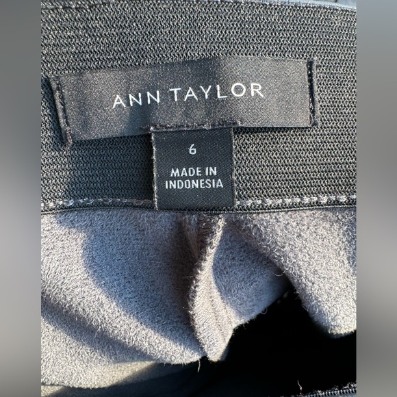 NEW WITHOUT TAG ANN TAYLOR FAUX GRAY LEATHER PANTS SIZE 6 - Picture 4 of 9